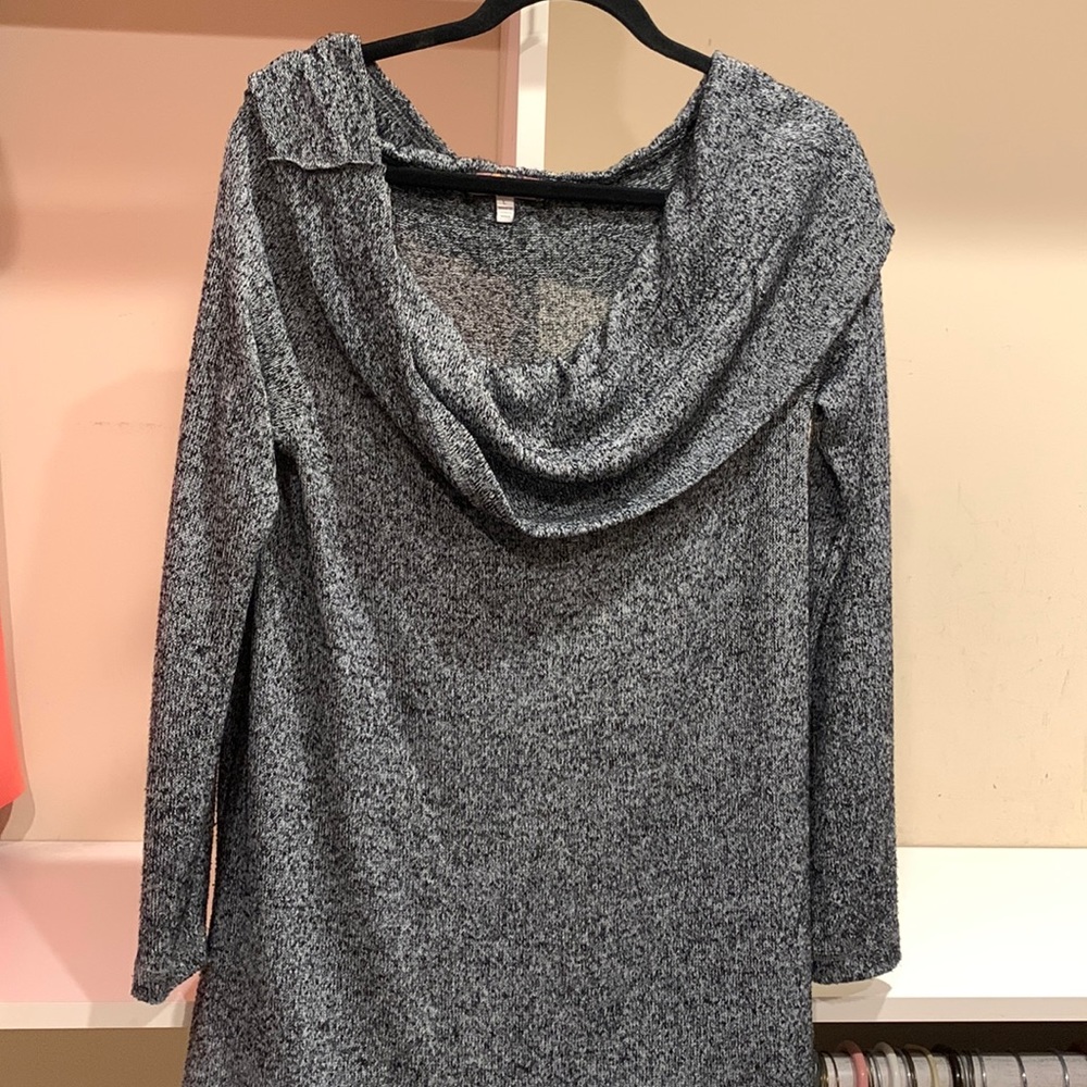 Cowl neck/ off the shoulder knit sweater